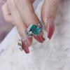 European Vintage Emerald Luxury Ring for Women - Adjustable, Versatile, Perfect for Gifting