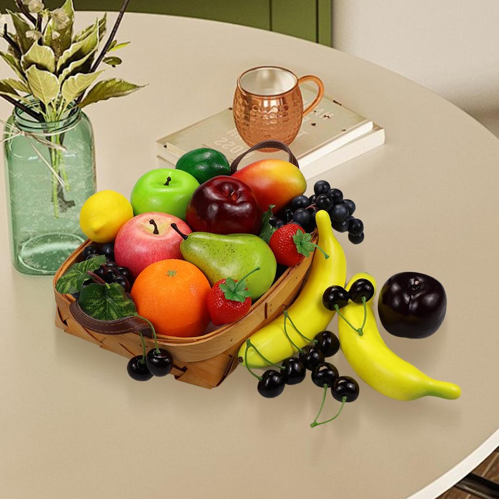 Artificial Fruit Fake Fruits for Home Simulation Fruit Party Christmas Fruit Models for Fake Total 20 Pack, Decor, Set, Decoration, Photography,