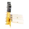 Gold Engraved Guitar Tuning Pegs with Screws, Three-Line Classical Open Style, Pack of Two.