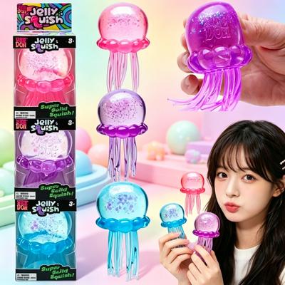 @NOVINKA Octopus & Jellyfish Squishy Needoh, Náhodná barva, Měkká hračka na odbourání stresu, Roztomilá relaxační mačkací senzorická uklidňující hračka