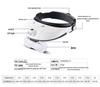 High-Definition Head-Mounted Magnifier with Dual LED Lights for Reading - Model 81001-G