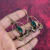 Faceted zambian emerald earring copper wire wrapped earrings handmade gemstone earring copper wire wrap jewelry gift for women drop earrings