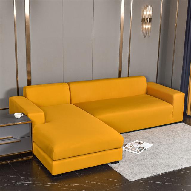 

Эластичные чехлы для диванов для гостиной, эластичные чехлы для диванов из спандекса, однотонные пылезащитные угловые секционные чехлы для шезлонгов 1Pc 2-seat 145-185cm