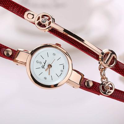 Fashion Lady Dress Leather Casual Women Bracelet Watch Gift