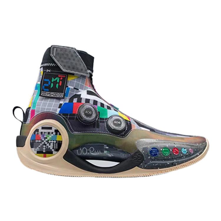 Li Ning WOW 9 Infinity Basketbalové boty Pánské Vysoké Černé/Vícebarevné ABER003-2