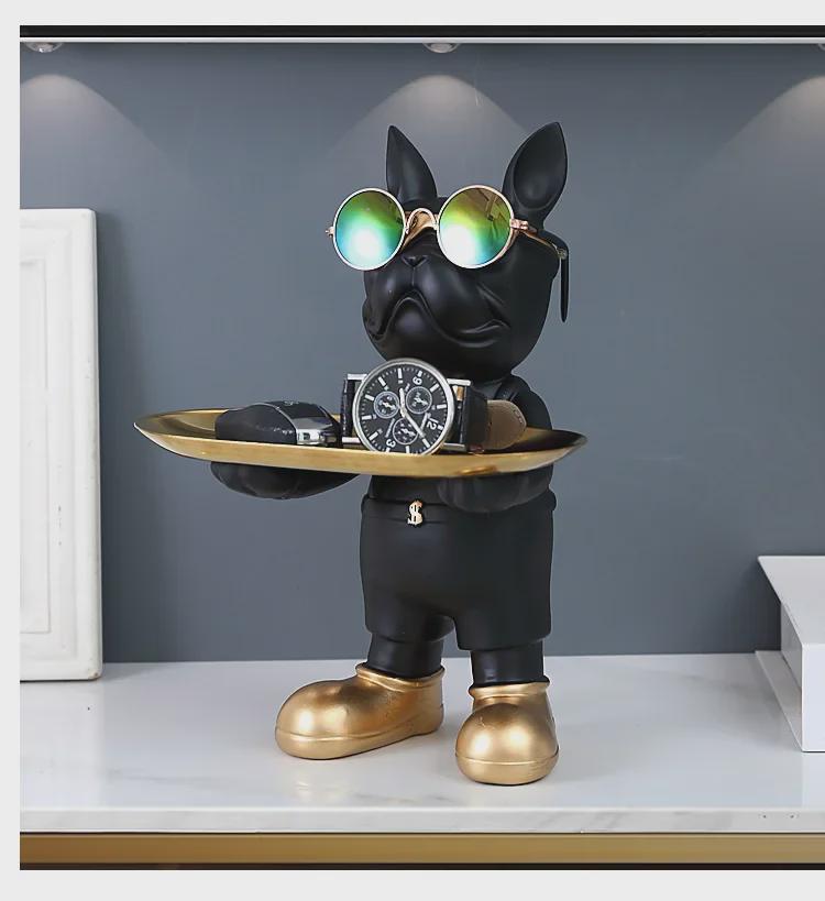 Luxury Dog Tray Ornament for Living Room TV Cabinet – Elegant Home Décor & Creative Storage, Perfect Housewarming Gift