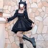 Dark Lolita Skirt Women's Collar Waist Thin Cute Sweet Lace Dress Women