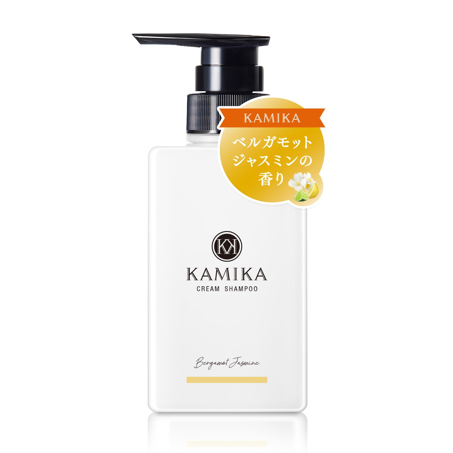 

KAMIKA Cream Shampoo Bergamot Jasmine Scent 400g [1 bottle] [All-in-one shampoo that moisturizes from the scalp, anti-aging care, scalp care,