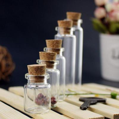 Mini Glas-Treibflasche zur Aufbewahrung von Babyhaaren mit Korken