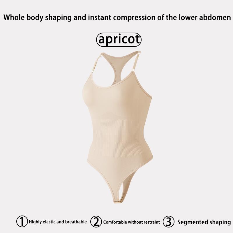 Body-shaping Vest with Back Support and Thong-style Fastening Postpartum Slimming Bodysuit