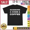 Scissors A Comb and Coffee Hair Stylist Vintage T Shirt Men Women Fashion NEW 2023