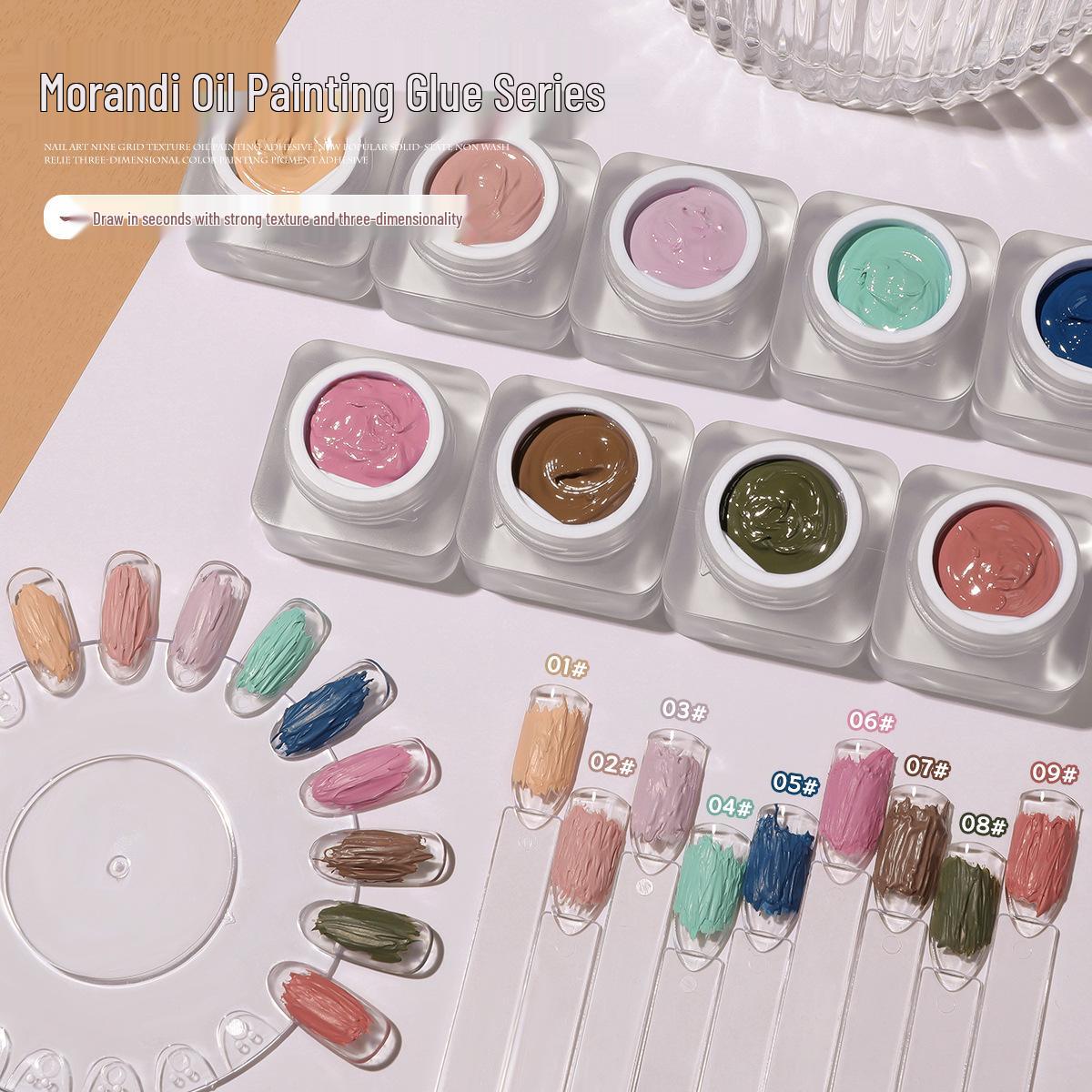 

2025 Morandi 3D Matte Texture Gel for Nail Art