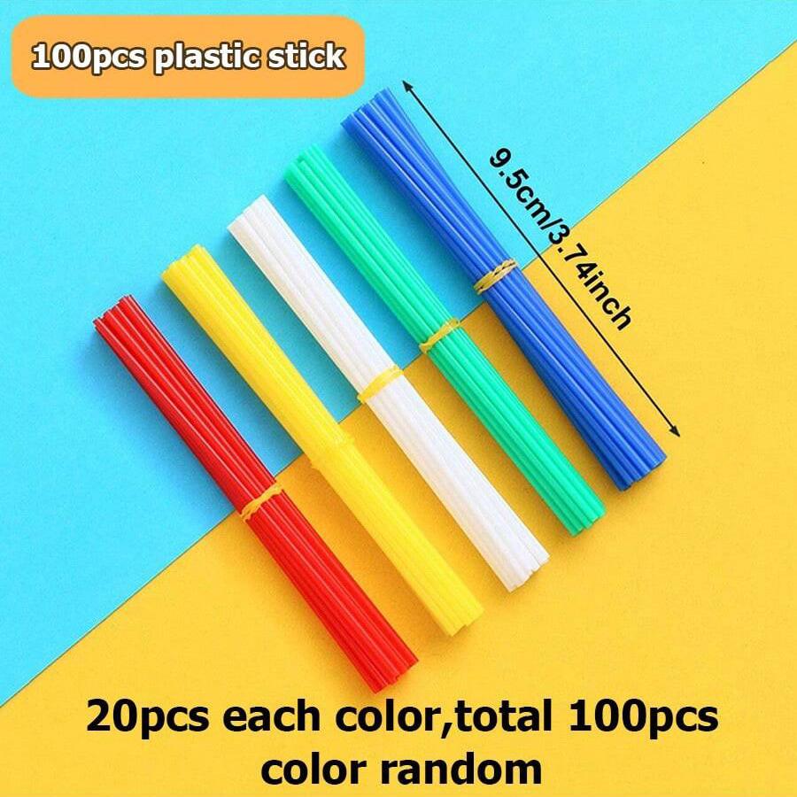 

100pcs Counting Sticks Wooden/Plastic Available Student Math Learning Teaching Aids School Mathematical Calculation Accessories