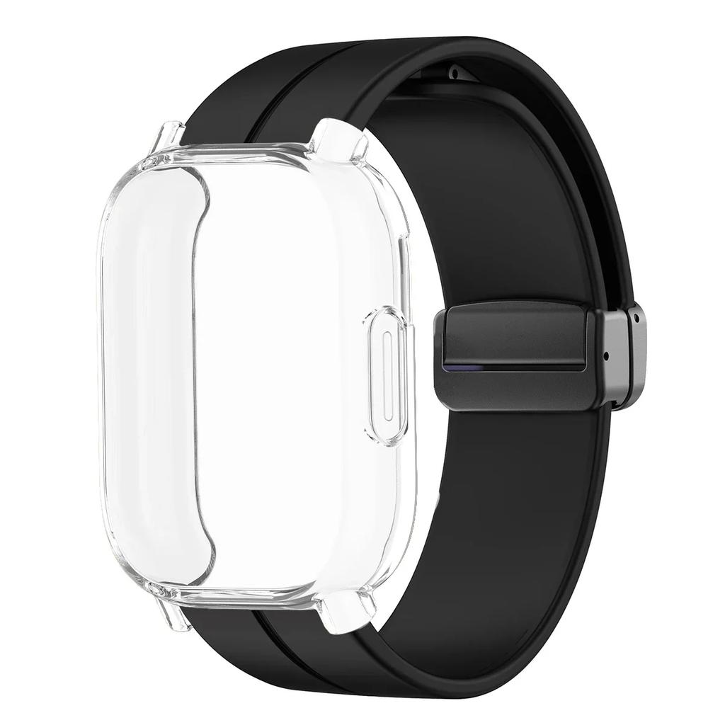 Magnetisches Silikonarmband + Hülle für Xiaomi Redmi Watch 5 Active Lite Smartwatch Armband und Hülle für Redmi Watch 5 Active Lite