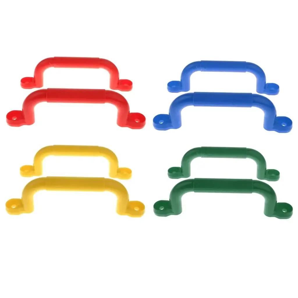 Children Playground Equipment Accessories Colorful Plastic Handle Playhouse Grab Handle Jungle Gym Backyard Playhouse Treehouse