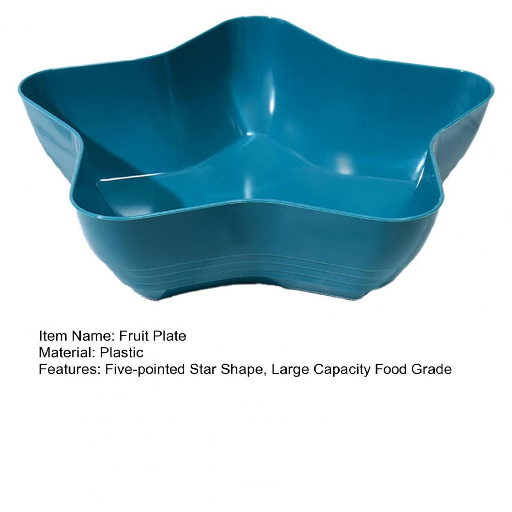 Star Shape Plate Food Grade Plastic Snack Fruit Nut Food Serving Tray Bowl Dish Holder Bone Dish Dining Table Kitchen Supplies