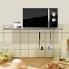 Expandable Wall-Mounted Microwave Oven Rack, Stainless Steel Kitchen Storage Shelf Suitable for Storage Tableware/Microwave Oven