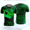 Retro Animal Snake 3D Printed T-shirts Summer Round Neck Fashionable Casual Short Sleeved Men's T-shirts