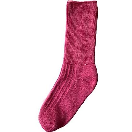 Iyashi Japan-made socks womens solid color thermospile pink 2 pairs set bare feet + thread