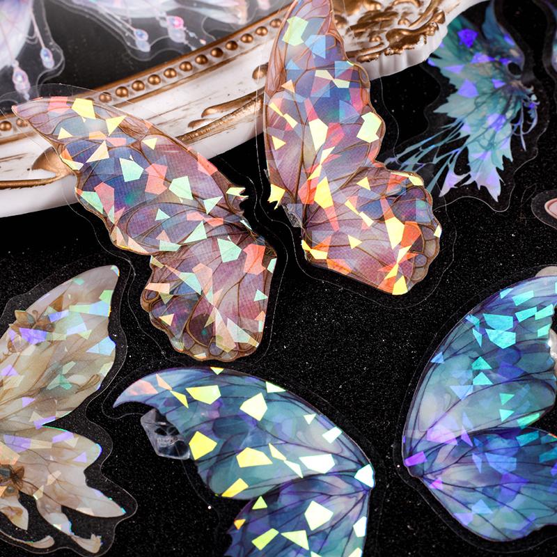 20Pcs Cute Angel Wings Pet Stickers Lovely Retro Decorative Pet Stickers Hand Account Stickers Creative Diy Decoration Stickers