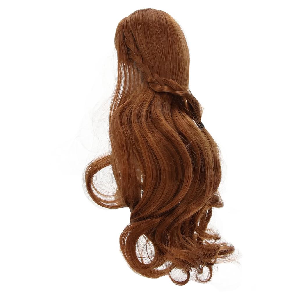 Doll Hair Wig Curly Style Neat Bangs DIY Cutting Soft Doll Supplies for 1 3 8 To 9in Head Circumference BJD Doll Light