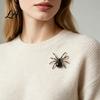Sparkling Diamond Brooch Spider Pin for Crystal Gothic Faux Women Men Unique Jewelry Insect Brooch Halloween Punk Vampire Costume Accessories