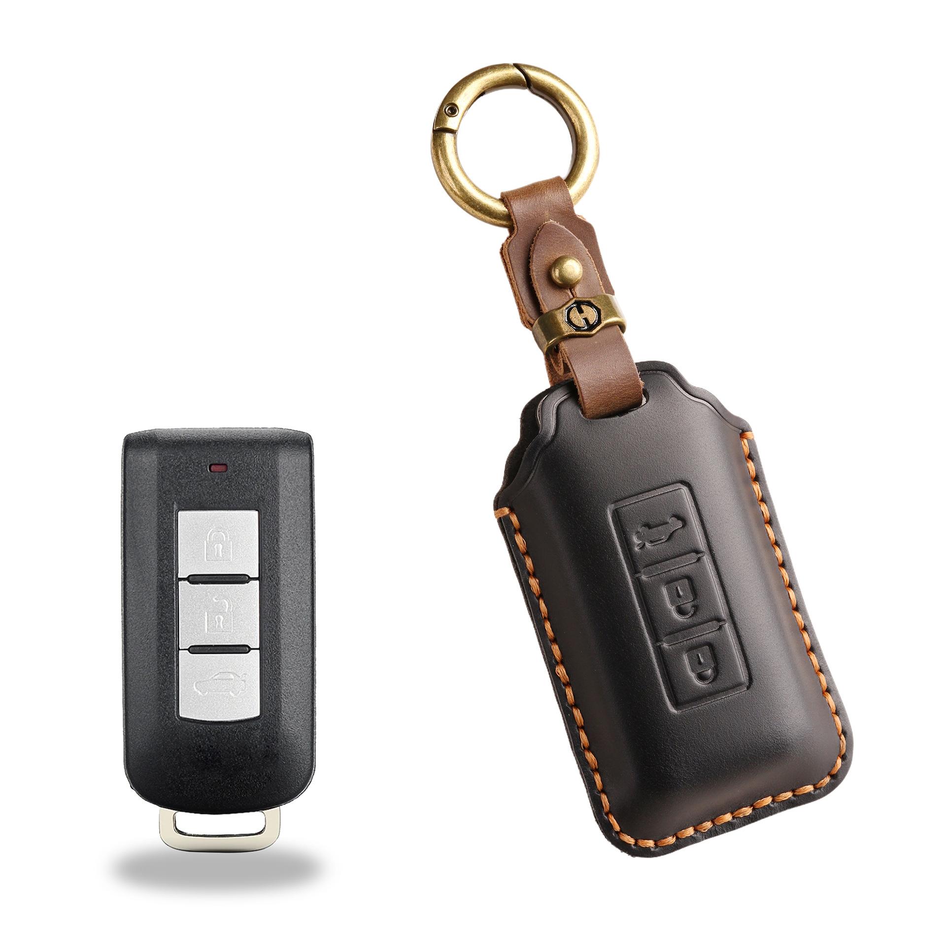 

Retro key set is suitable for Mitsubishi Outlander s new Jincun Pajero Lingyueluo Jincang Yishen key bag. чёрный