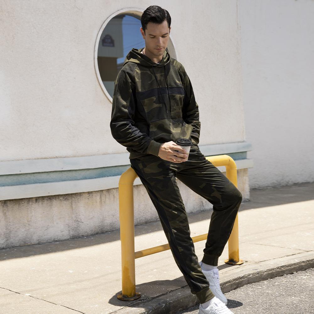 Men's Autumn Winter Sport Casual Sets Pullover Hoodies and Pants Two Pieces Street Loose Harajuku Men Tracksuits