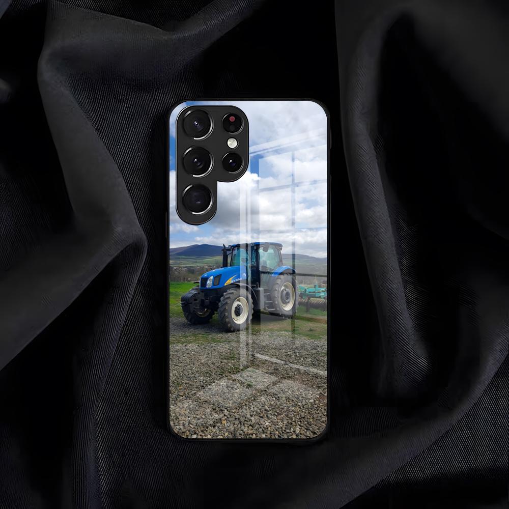 

Tractor N-New H-Holland Phone Case For Samsung S26 S25 Edge S24 S23 S22 S21 S20 Ultra Plus FE Glass Cover Galaxy S25 Plus