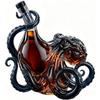 Kraken Rum Oktopus Flasche, Handgefertigter 3D Oktopus Karaffe, 350ml Borosilikatglas Spirituosenflasche, Vintage Dekoration, Heimbüro Skulptur, Einzigartiges Geschenk