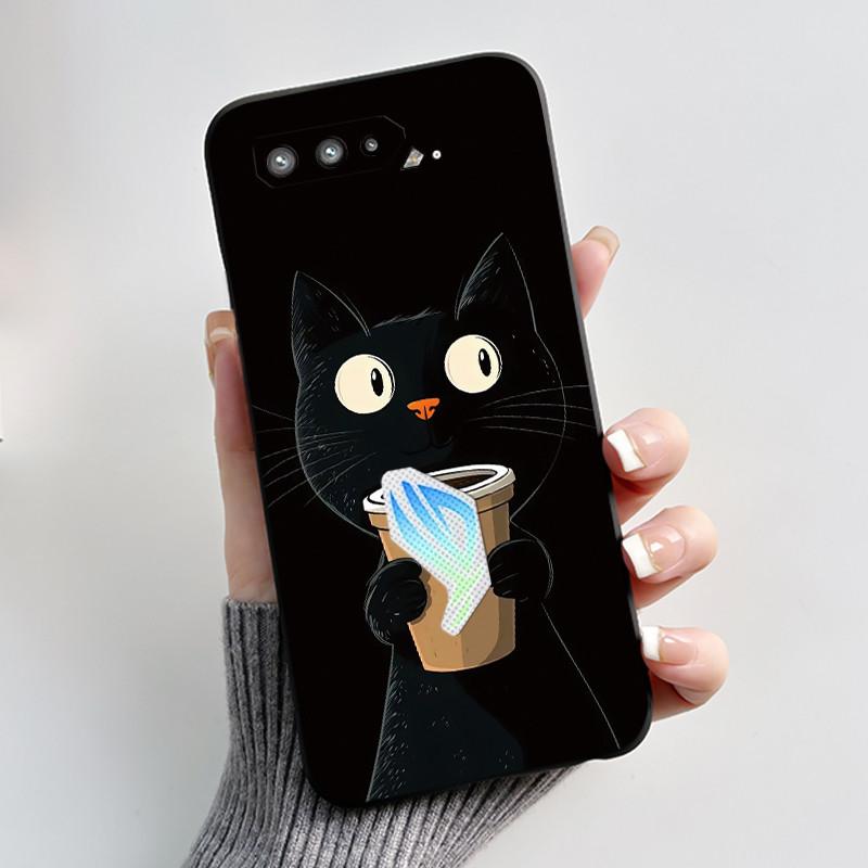 Casing For Asus Rog Phone 5 Rog 5s ZS673KS ZS676KS Case Luxury Dragon Cute Cool Boys Girls Soft Black Matte Silicone Back Cover