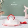 Portable Wet Wipes Dispenser with Heart-Shaped Clear Lid & Ergonomic Handle - Compact Travel Storage Box for Face Masks