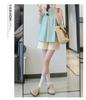 Women's Apricot High-Waist Cotton Linen Cargo Shorts - Summer 2025 Collection: Casual Wide-Leg Mid-Length Design