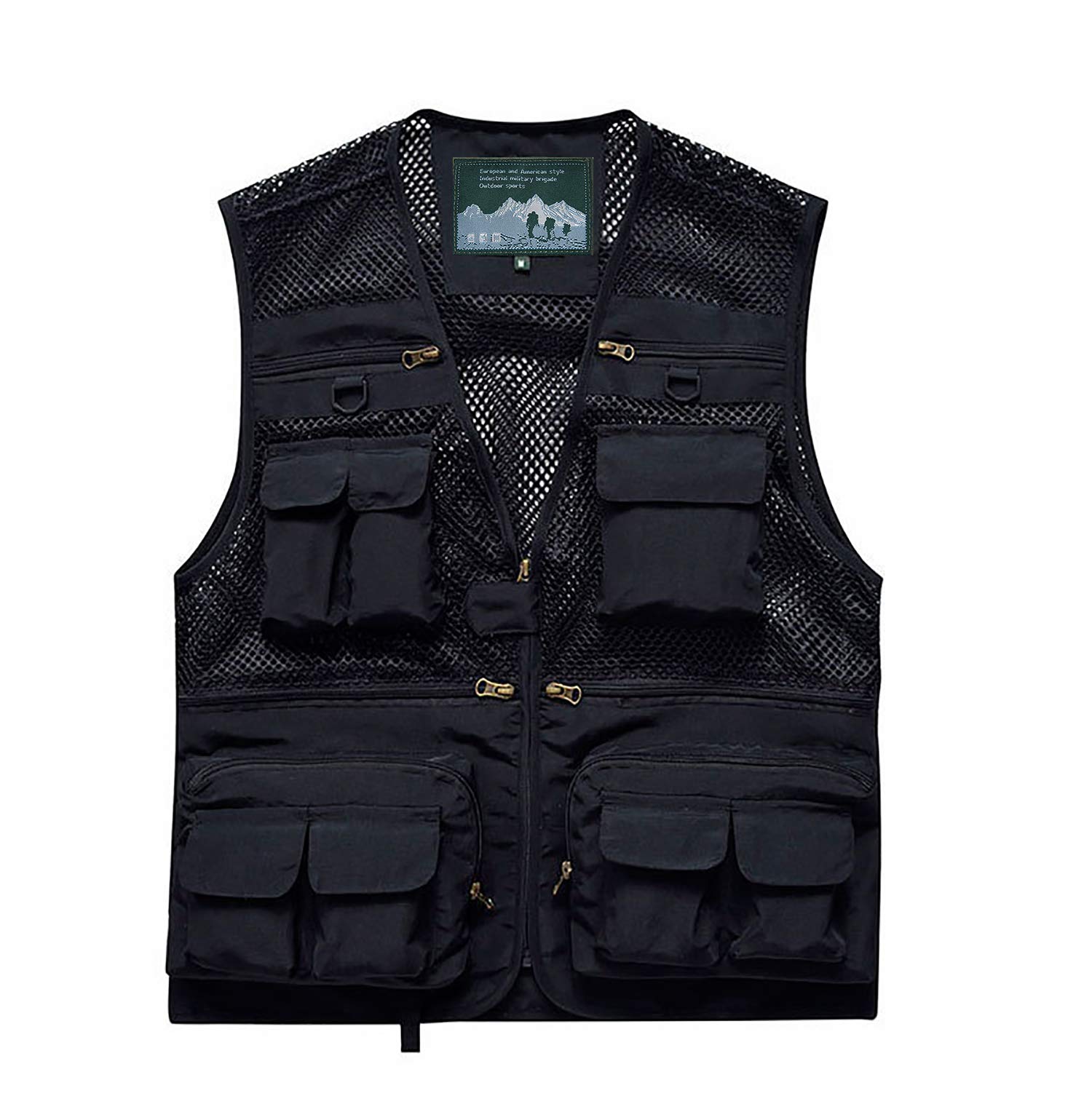 

Life Outdoor Сетчатый Идеально для Рыбалки и и Многофункциональная Куртка Размер Мужской Жилет, Фотография, Дышащий, Быстросохнущий, (Черный, М) чёрный