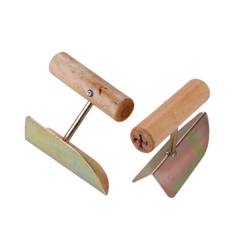 Gray Thickened Wooden Handle Corner Plastering Trowel for Wall Decoration