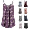 Elegant Women's Summer Strappy Tops Cami Dress In Floral Print For Beach Outings