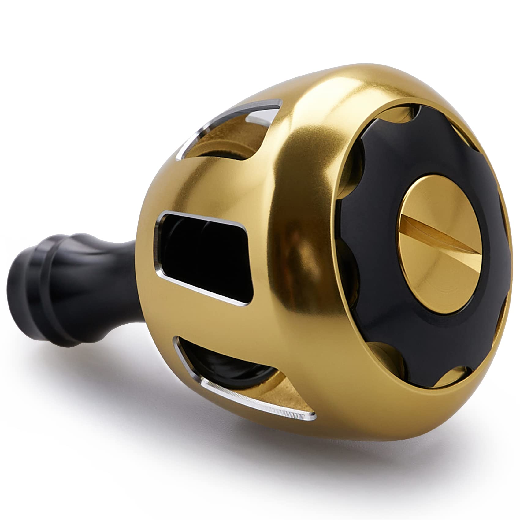 

HEIGHTEN 32mm Reel Handle Knob for Shimano Daiwa Universal Type Type Wheel Series (Shimano A) (Daiwa S) (Black & Gold) (509)