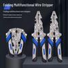 Foldable Multi-Function Electrician Wire Strippers: Stripping, Splitting, Cutting, Looping, Skinning, Crimping.