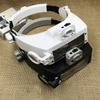 LED Head Magnifier,Hands Free Headband Magnifying Glasses with 5 Led,Professional Jeweler Loupe