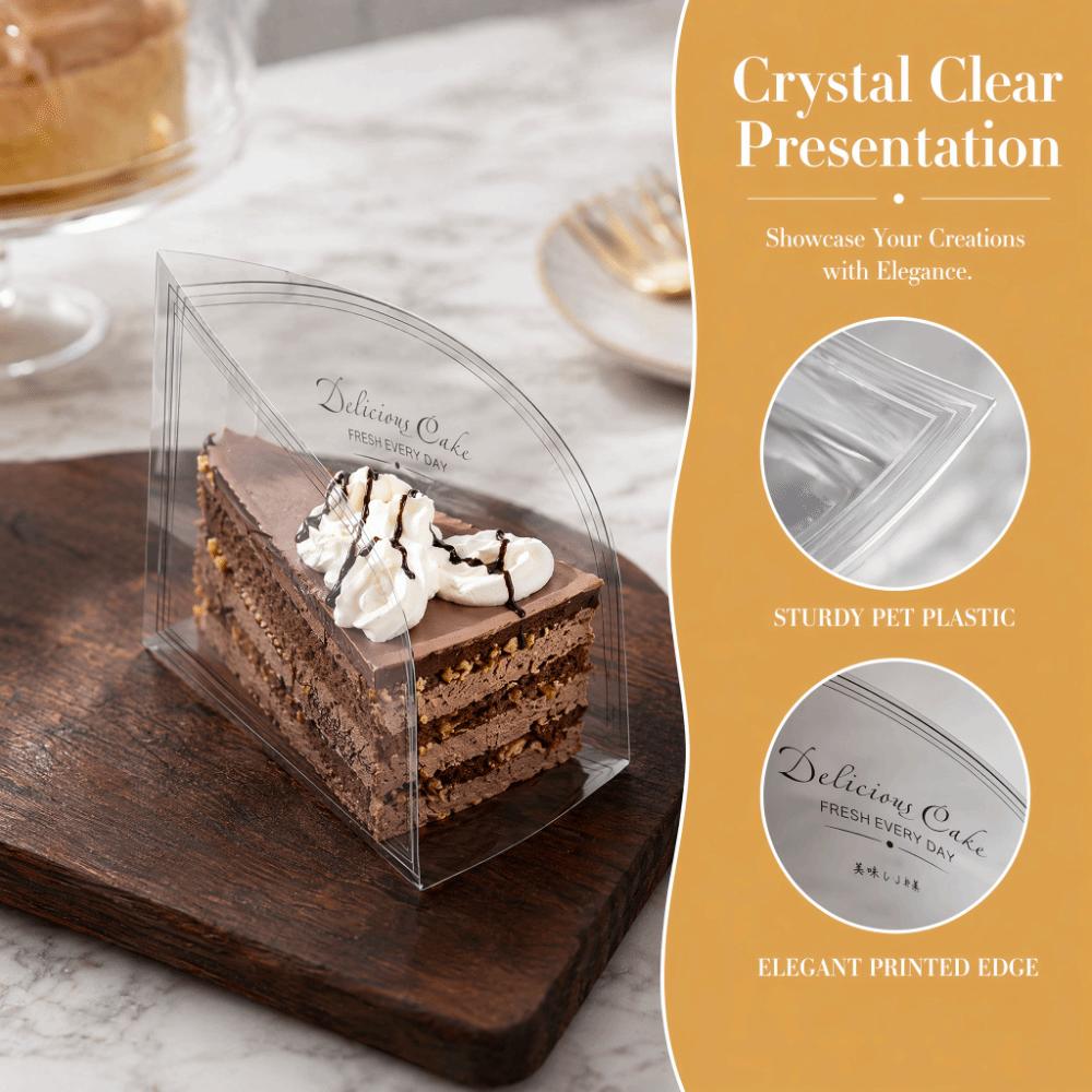 100PCS Transparent Triangle Shape Mousse Surrounding Edge Cake Wrapping Tray  Mousse Desserts