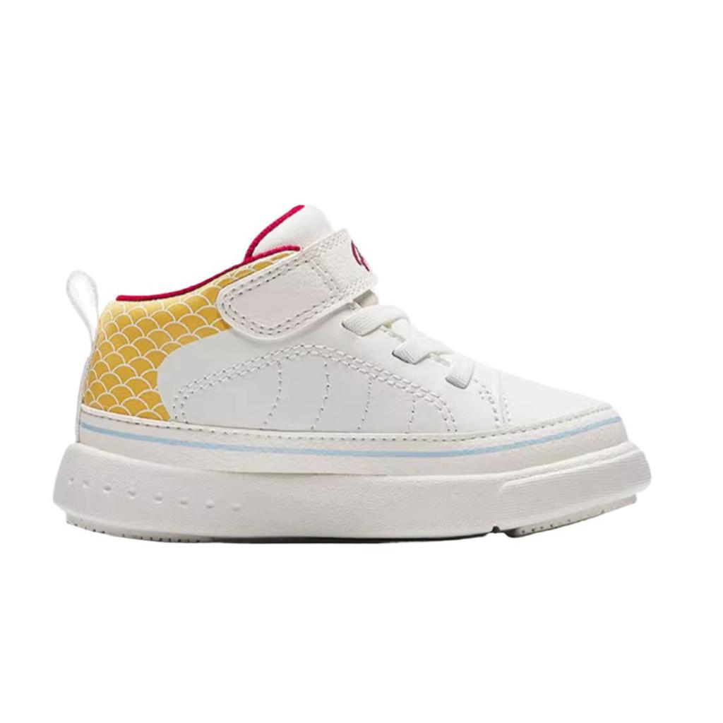 Anta Kids Synthetic Leather Comfortable Fashion Versatile Non-Slip Wear-Resistant Mid-Top Walking Shoes Baby Shoes 312510030-4