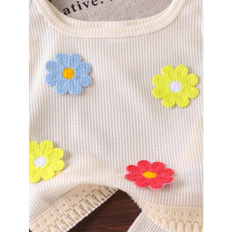 4-7J Kinderbekleidung Kinder Baby Hosenanzug Mädchen Sportshorts Anzug Freizeit Zweiteiler Ärmellos + Shorts Anzug