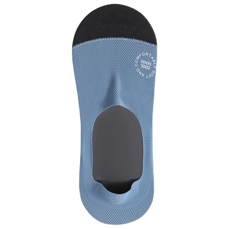 Men's Summer Thin Non Slip Non Slip with Cotton Bottom Ice Silk Shallow Mouth Invisible Socks