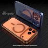For IPhone 17 Pro High-End Metal Frame Phone Case, 17 Promax Magsafe Magnetic Charging HD Backplate Phone Protection Cases