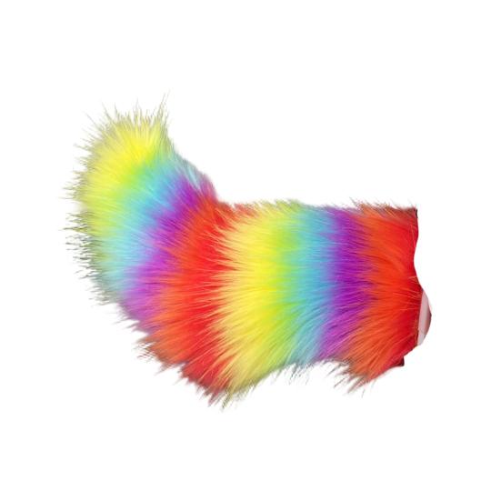 Faux Fur Electric Wagging Tail for Car Remote Control Moving Tail Decoration Rechargeable V