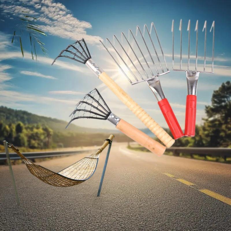 Versatile Gardening Tool, Portable Clam and Shell Rake for Beach and Farm, Perfect for Digging and Weeding Jobs.