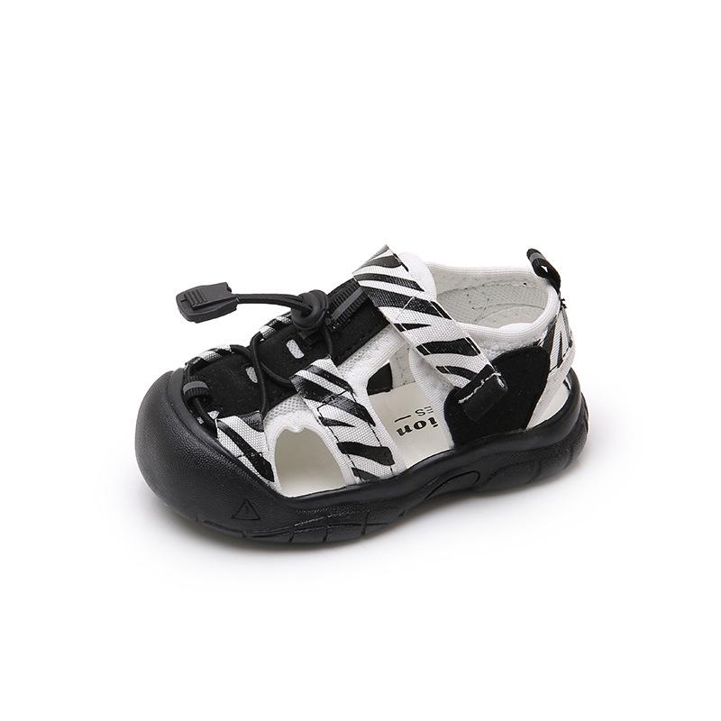 

Summer children s creek sandals single mesh boys sports sandals hollow fashion girls bag head shoes non-slip soft sole 26 yards inner length 16.2cm чёрный