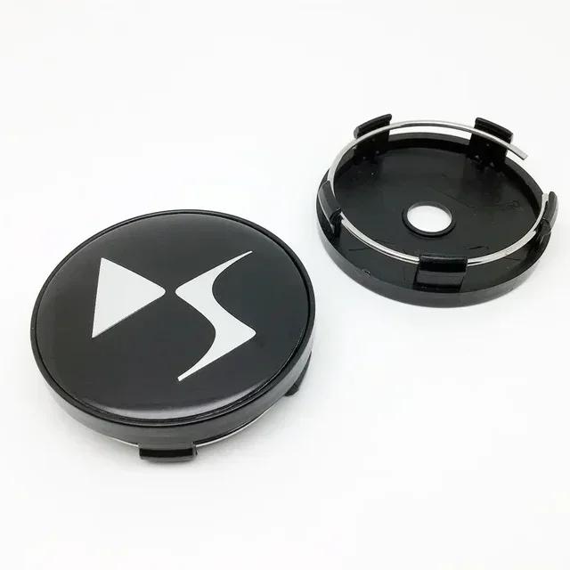 

4pcs 60mm DS Wheels Center Hub Caps for DS DS3 DS5 DS6 Deesse PSA Stylish Hard Wearing Car Rims Dusproof Cover чорний