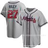Mens Atlanta Braves 27 Riley Fan Baseball Jersey Unisex Sport Shirt Lightweight Performance Top