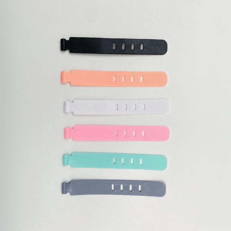 TPR Cable Organizer Straps 10 Pcs Reusable Adjustable Multi-Color Cord Ties for Headphones Chargers Small Electronics Home Use